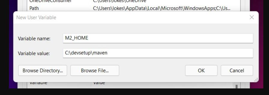 Maven Environment Variable for Windows 11