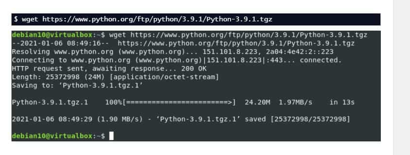 Download Python 3.9 for Kali Linux