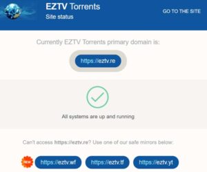 EZTV Unblocked Site List